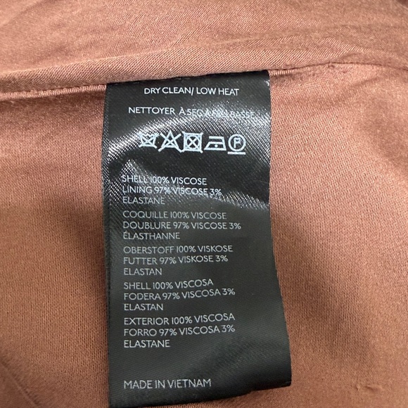 BHLDN Anthropologie Nicoletta One-Shoulder Tan Pink Mauve Dress - Picture 9 of 10